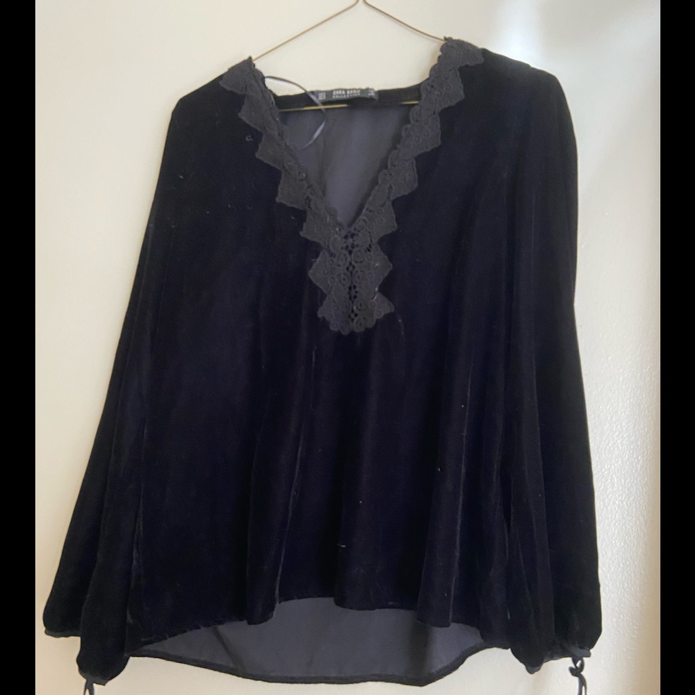 Zara velvet top